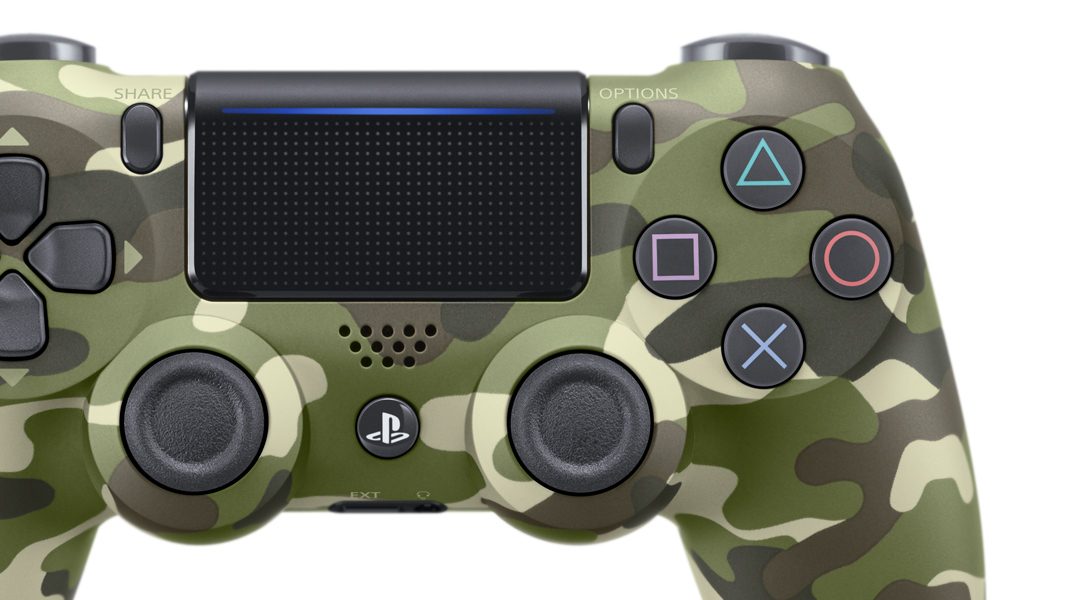 DUALSHOCK 4 in neuer grüner Camouflage-Optik enthüllt