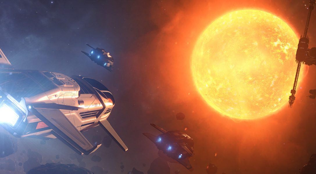 Erforscht, handelt oder kämpft in der gesamten Galaxie in der Space-Sim Elite: Dangerous, die 2017 für PS4 kommt.