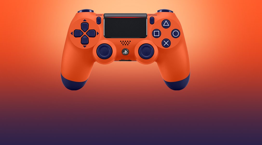 Wir präsentieren den Sunset Orange DUALSHOCK 4 Wireless-Controller – ab 14. November erhältlich