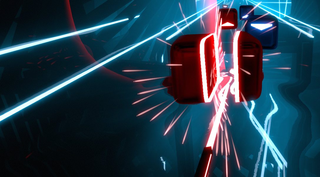 Verwendet PS Move um im Rhythmus-Action-Game Beat Saber Blöcke zu zerhacken – bald für PS VR