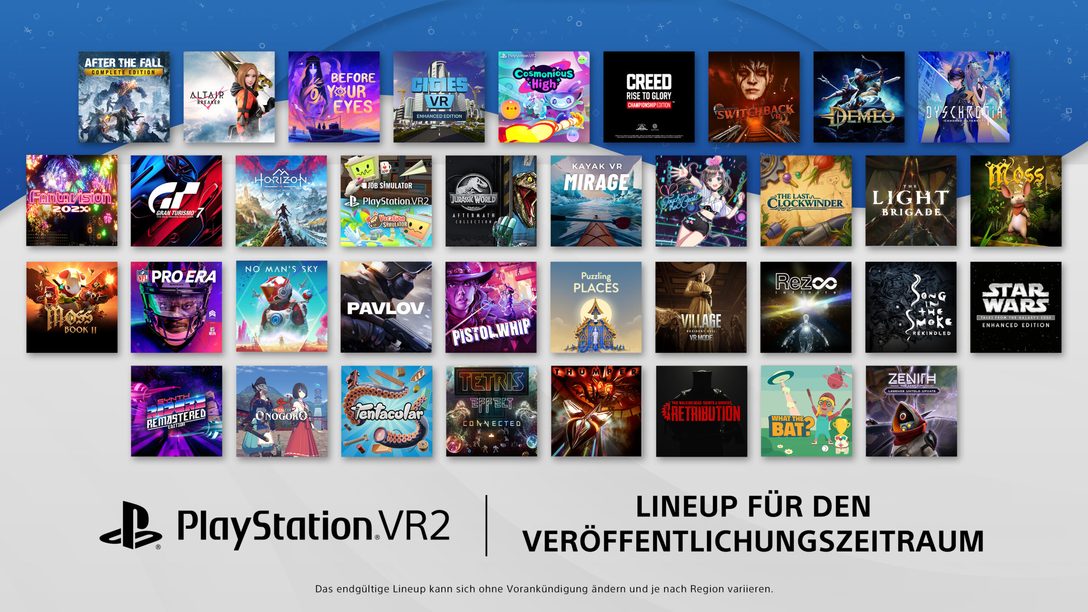 PlayStation VR2: 13 Titel und Launch-Line-Up enthüllt
