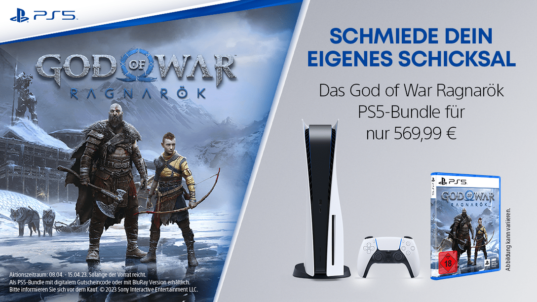 Schnell sein und sparen: PlayStation 5 God of War Ragnarök-Bundle für 569,99€ UVP sichern!