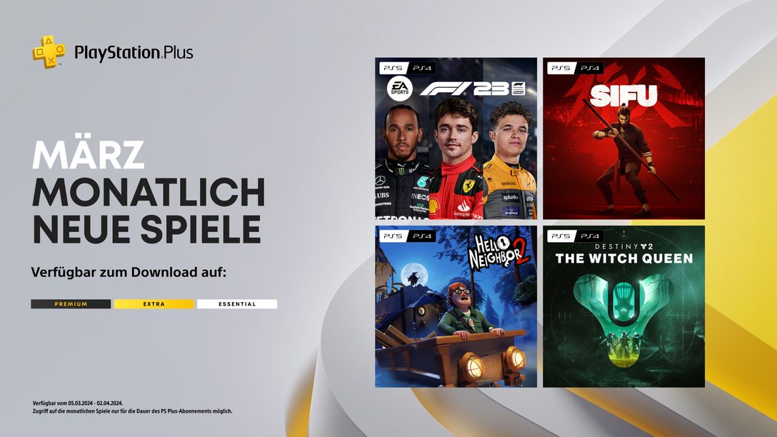Monatliche PlayStation Plus-Spiele für März: EA Sports F1, Sifu, Hello Neighbor 2, Destiny 2: Die Hexenkönigin