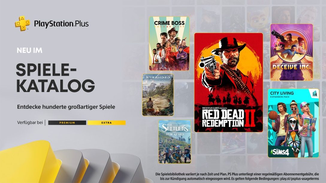 PlayStation Plus-Spielekatalog für Mai: Red Dead Redemption 2, Deceive Inc., Crime Boss: Rockay City und mehr