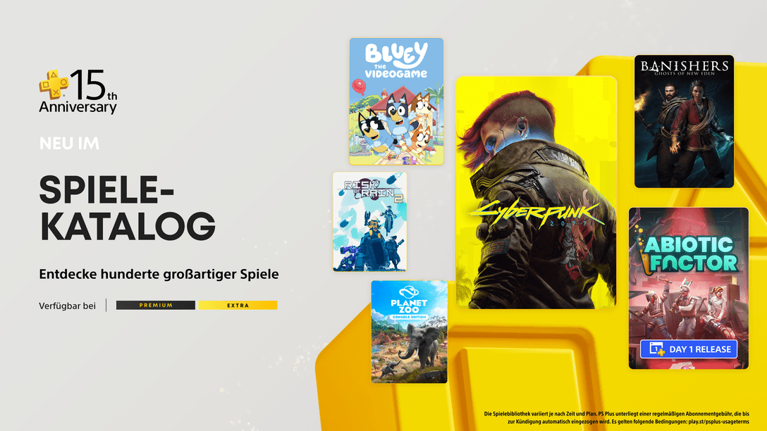 PlayStation Plus-Spielekatalog für Juli: Cyberpunk 2077, Abiotic Factor, Banishers: Ghosts of New Eden und mehr